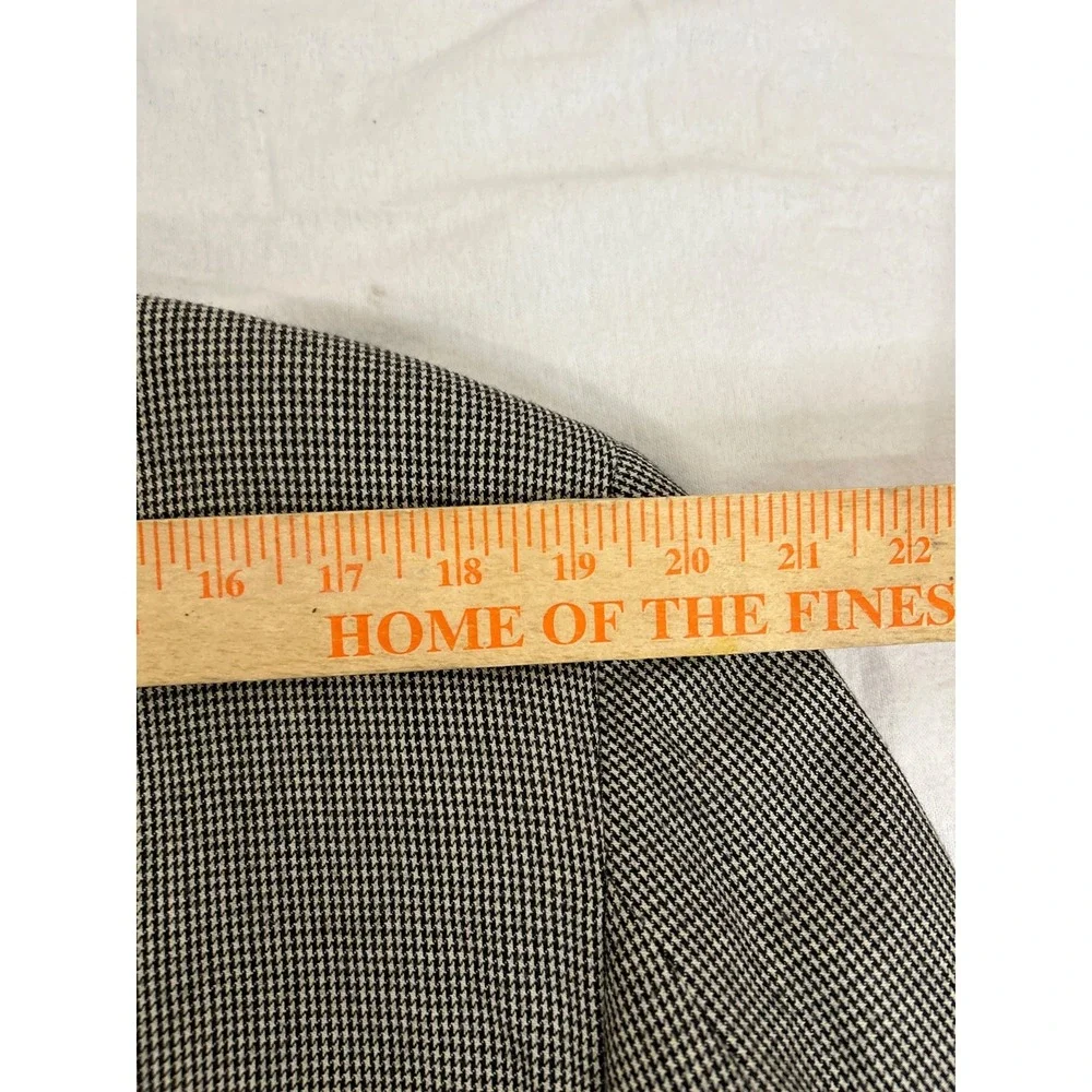 BURBERRYS Black White Houndstooth 6 Button DB Double Closure Wool Sport Coat 42R